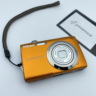 [For Parts] NIKON Coolpix S3000 Orange Digital Camera 12.0MP TESTED Lens Error - Image 1 of 4