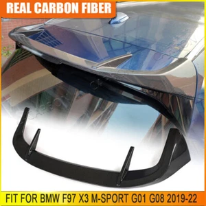 For 2019-23 BMW F97 X3 G01 G08 M-Sport REAL Carbon Rear Roof Spoiler Window Wing - Picture 1 of 12