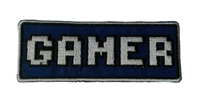 Patch Aufnäher Gamer Spieler Pixel Thermoaufkleber 10 x 3,5 cm - Bild 1 von 1