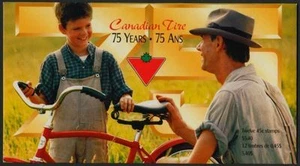 NO 1636 CANADIAN TIRE 75TH ANNIVERSARY, PANE OF 12 IN ORIGINAL  FOLDER - Picture 1 of 2