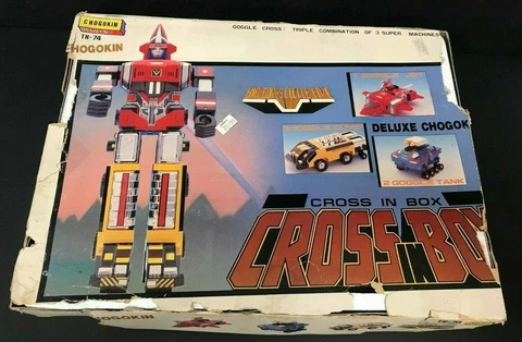 BANDAI Popy Google Five Cross In Box DX Chogokin VIntage Toy U.S.A Cover
