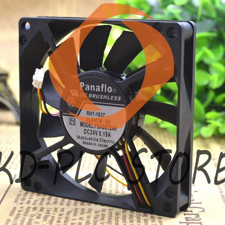 New Panaflo FBA08T24H DC24V 0.19A 80*80*15MM 8CM 3Pin Cooling Fan - Image 1 of 1