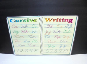 Dry Erase Cursive Writing Placemat School Educational - Picture 1 of 4