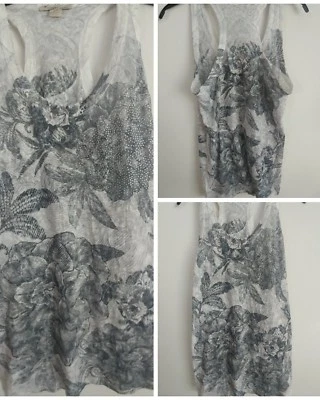 Camiseta sin mangas túnica FOREVER 21 S Burnout floral elástica camisa túnica nueva sin etiquetas Foto 1 de 2