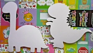 8x Vorlagen Dinosaurier zum bemalen bekleben, verzieren basteln DIY - Bild 1 von 1