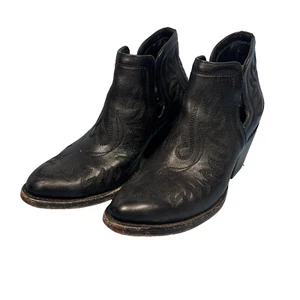 Ariat Women’s Dixon R Toe Western Bootie Brooklyn Black 10035976 Size 6 B - Picture 1 of 18