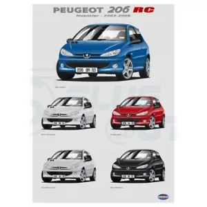 Poster Nuanciers avec cadre de Peugeot Peugeot 206 RC 40x60 - Imagen 1 de 5