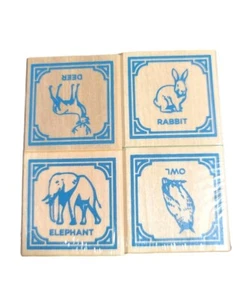 Uncle Goose English Wooden Blocks 4 Pieces - Made in USA, Ages 2+ New - Picture 1 of 3