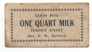 Papierhandelsmedaille 1910 für ein Quart Milch Frau F.W. Zastrow's Dairy Chehalis WA - Bild 1 von 1