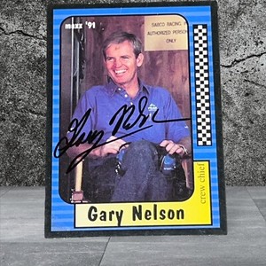 Gary Nelson CREW CHIEF 1991 MAXX #69 VINTAGE autographed NASCAR card