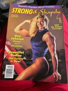 Strong & Shapely Women's Physique World Mag. Oct. 1997 Gea Johnson Gym Exercise - Picture 1 of 2