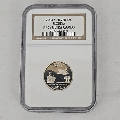 2004-S Silver Florida State Quarter - NGC PF69 ULTRA CAMEO - Image 1 of 2