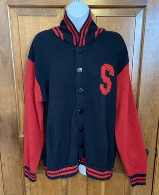 Bare Fox Vintage 50’s Style “S” Patch Varsity Cardigan  Button Down Size 2XL - Image 1 of 4