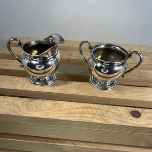 Courtship by International Sterling Silver Sugar and Creamer Set 2pc - Picture 1 of 17