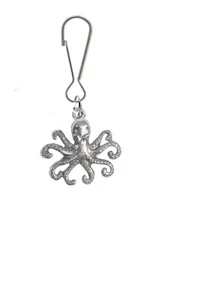 wa Octopus English Pewter Emblem on a Zip Puller - Picture 1 of 1