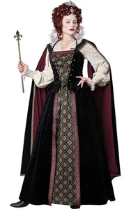 VESTIDO ELEGANTE DE HALLOWEEN QUEEN ELIZABETH ADULTO RENACENTISTA - Imagen 1 de 2
