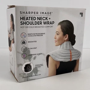 Sharper Image Heated Neck & Shoulder Wrap Hot / Cold Weighted Lavender Scent - Picture 1 of 4