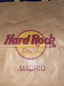 BOLSA PAPEL HARD ROCK CAFÉ 10x12 Mercancía Auténtica Madrid España - Imagen 1 de 3
