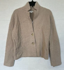 VINCE Bouclé Sweater Blazer In White Sand WOMENS L LARGE NEW - Picture 1 of 3