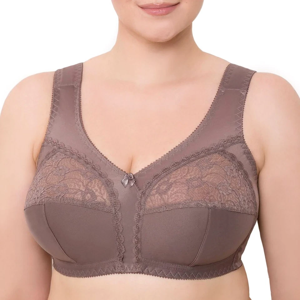 WIRELESS PLUS SIZE BRA MINIMIZER WIDE STRAPS UNLINED FULL COVERAGE 36-52CDEFGHI - Image 1 of 1