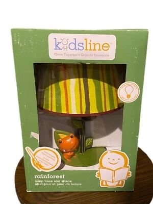 LÁMPARA DE MESA KIDSLINE SELVA TROPICAL MONO Y RANA VERDE MARRÓN NUEVA Foto 1 de 4