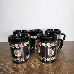 Lot of 5 Vintage NFL Football Teams Thermo-Serv Plastic Mugs Made In USA