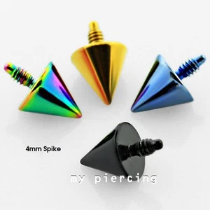 14G Anodized 316L Surgical Steel Spike Dermal Anchor Top Part - Picture 1 of 4