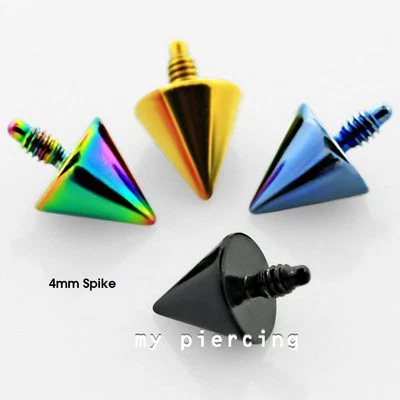 14G Anodized 316L Surgical Steel Spike Dermal Anchor Top Part - Image 1 of 4