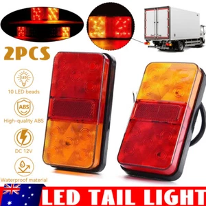 2 X Trailer lights LED tail lights Truck Ute Caravan Indicator 12V Lamp Stop AU - Picture 1 of 12