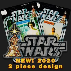 Juego de parches Hasbro Kenner STAR WARS '78 Luke & Leia estilo vintage con logotipo de juguete - Imagen 1 de 10