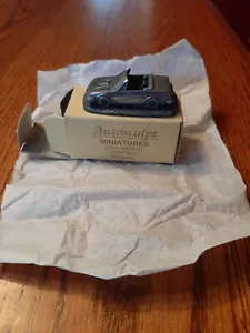 Vintage NIB Autosculpt Pewter Triumph TR 7 Top Down Sports Car & Base with Box - Picture 1 of 12