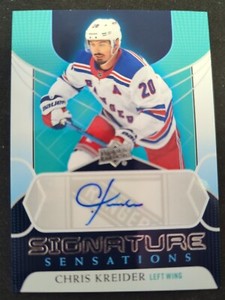2020-21 Upper Deck Signature Sensations Series 1 Chris Kreider #SS-CK Auto