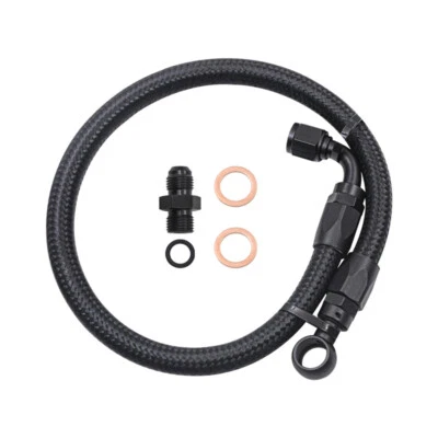 Car Auto Truck Braided Fuel Line Hose Tube Adapter Fitting Nylon Stainless Steel - Image 1 of 4