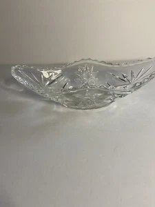 Vintage Anchor Hocking geätzt Relish Tablett Starburst klar Küche Esszimmer Party - Bild 1 von 9