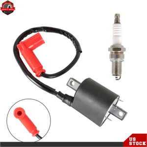 For Yamaha G2 1985-1991 G5 1990-1995 Gas Golf Cart Ignition Coil & Spark Plug - Picture 1 of 8