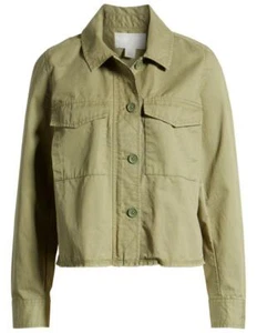 Caslon kurze Utility-Jacke Gr. S grün lange Ärmel Reißverschluss & Knopf Kerbkragen $ 65 - Bild 1 von 3