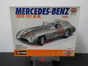 G320 1/18 Burago 1955 Mercedes Benz 300 SLR M.M. metal model kit VINTAGE RARE - Picture 1 of 11