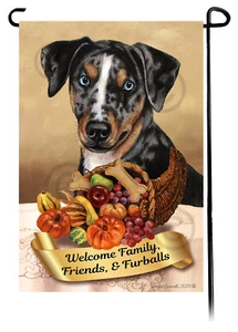Erntedank Garten Flagge - Catahoula Leopard Hund 033 - Bild 1 von 1