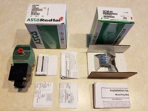 Asco Red-Hat II Magnetventil JKF8314H007 1/4" 3-Wege und Montagewinkel - Neu - Bild 1 von 6