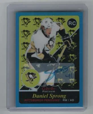 2015-16 O-Pee-Chee Platinum Blue Rainbow Daniel Sprong Rookie Auto #R91 - Image 1 of 2