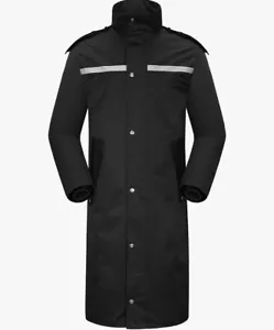 iCreek Raincoat Waterproof Long Rain Jacket Lightweight Rainwear Reflective with - Picture 1 of 7