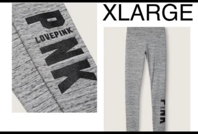 Victoria’sSecret PINK Fleece Winter Leggings Bling Logo XLARGE - Image 1 of 4