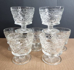 HAZEL ATLAS BIG TOP PEANUT BUTTER FOOTED SHERBET CUPS - Picture 1 of 5