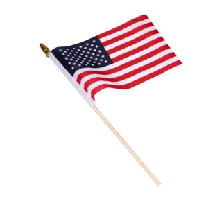 Small US Flags Mini American Flag on Stick 4" x 6" - Small mini American Flags - Picture 1 of 8