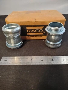 NEW RACO HUBBELL 3800202110802  1-1/4” EMT Steel Compression Coupling Qty 6PCS - Picture 1 of 12