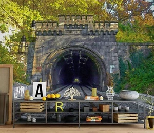 3D Eisenbahn Tunnel N744 Tapete Fototapete selbstklebend Alius Kräuter Fay - Bild 1 von 10