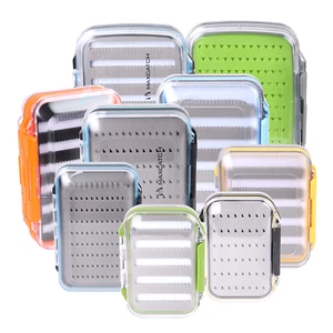 Waterproof Plastic Fly Fishing Box Storage Double Side Fishing Case with Foam - Picture 1 of 10
