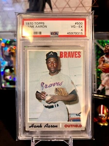 ⭐️ HANK AARON 1970 TOPPS #500 PSA 4 VG-EX GRADED BASEBALL CARD HOF LEGEND 🔥 - Picture 1 of 2