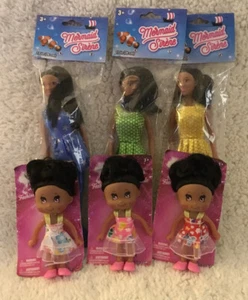 NEW (3) Mermaid Sirene African American Dolls & NEW (3) Lovely Gal Dolls - Picture 1 of 3