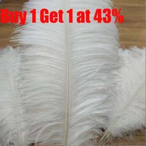 10x Large Ostrich Feathers Christmas Party Decor Xmas Tree Plume Craft UK STOCK - Picture 1 of 13